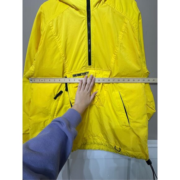 Vintage Obermeyer Yellow Adinorak Jacket Lined Windbreaker Men's Medium - Picture 7 of 11